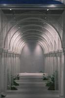 A white wire frame arch photo