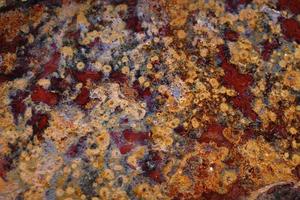 Iron plates full of red-yellow rust photo