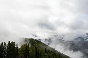 Sulphur mountain in Alberta, Canada on a moody autumn day photo