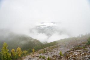 Sulphur mountain in Alberta, Canada on a moody autumn day photo