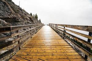 Sulphur mountain in Alberta, Canada on a moody autumn day photo