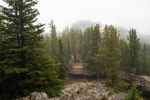 Sulphur mountain in Alberta, Canada on a moody autumn day photo