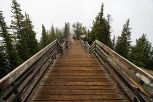 Sulphur mountain in Alberta, Canada on a moody autumn day photo