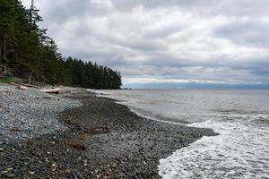 Rough coastline on Vancouver Island, British Columbia, Canada photo