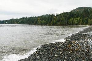 Rough coastline on Vancouver Island, British Columbia, Canada photo