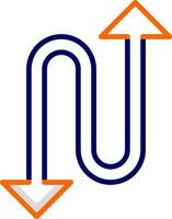 Zigzag Arrow Vector Icon
