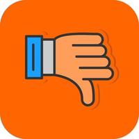 Thumbs Down Vector Icon Design