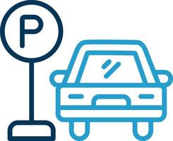 Car Parking Vector Icon Design