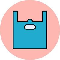 icono de vector de bolsa de plástico