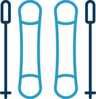 Skiing Vector Icon Design