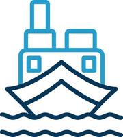 Cargo Boat Vector Icon Design