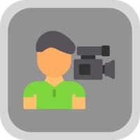 Camera Man Vector Icon Design