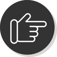 Hand Point Right Vector Icon Design