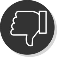 Thumbs Down Vector Icon Design