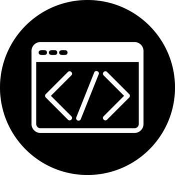 icono de vector de código