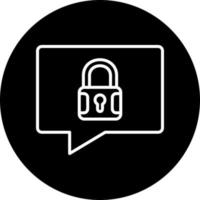 Message Lock Vector Icon