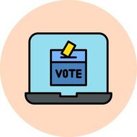 en línea votación vector icono