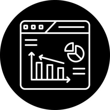 web analítica vector icono