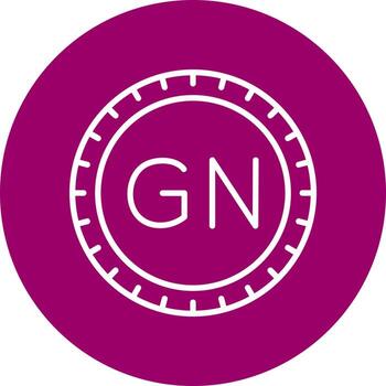 Guinea marcar código vector icono