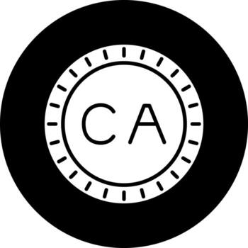 Canadá marcar código vector icono