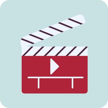 icono de vector de claqueta