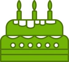 icono de vector de pastel de cumpleaños