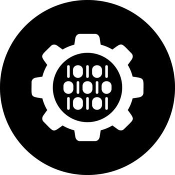 icono de vector de código binario