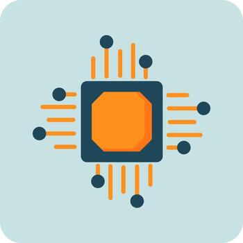 icono de vector de procesador