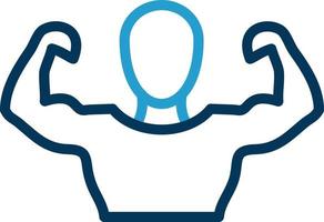 Muscle Man Vector Icon Design