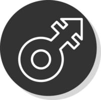 Mars Stroke Vector Icon Design