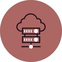 icono de vector de servidor de nube