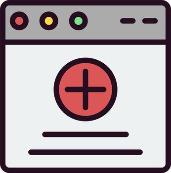 icono de vector de navegador web