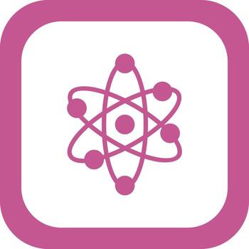 icono de vector de estructura atómica