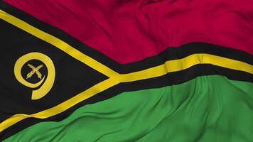 Vanuatu Flag Seamless Looping Background, Looped Bump Texture Cloth Waving Slow Motion, 3D Rendering video