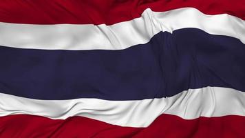 Thailand Flag Seamless Looping Background, Looped Bump Texture Cloth Waving Slow Motion, 3D Rendering video