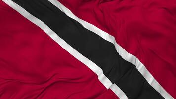 Trinidad and Tobago Flag Seamless Looping Background, Looped Bump Texture Cloth Waving Slow Motion, 3D Rendering video