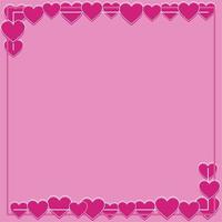 Pink background color with stripe line shape and hearts. Suitable for social media post and web internet ads. vector