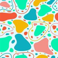 Vector seamless pattern with splashes. Colorful paint splatter. Background with abstract splashes, liquids and drops.