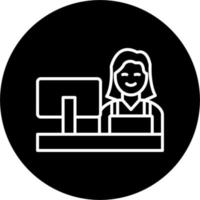 Cashier Vector Icon