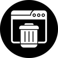 web basura vector icono