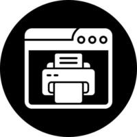 Web Printer Vector Icon