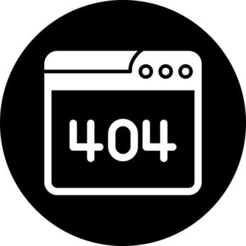 Web Error 404 Vector Icon