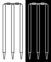 de madera puerta, Grillo postigo con parte superior barras. aislado en blanco antecedentes. vector icono