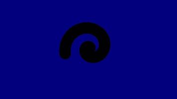 Spiral transition, navy color, transparent alpha channel background video