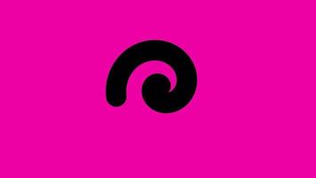 Spiral- Übergang, Rosa Farbe, transparent Alpha Kanal Hintergrund video