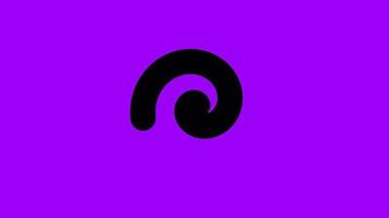 espiral transición, púrpura color, transparente alfa canal antecedentes video