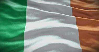 Irlanda país bandeira acenando fundo, 4k pano de fundo animação video