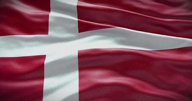 Denmark country flag waving background, 4k backdrop animation video