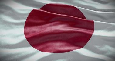 Japon pays drapeau agitant arrière-plan, 4k toile de fond animation video