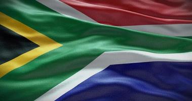 Sud Africa nazione bandiera agitando sfondo, 4k fondale animazione video